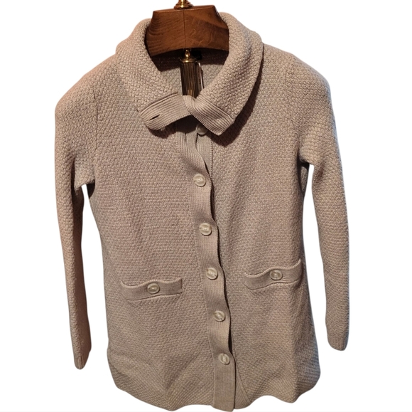 Patagonia Merino Wool Long Camel Button Up Collared Cardigan Women's Size Medium - Picture 1 of 5